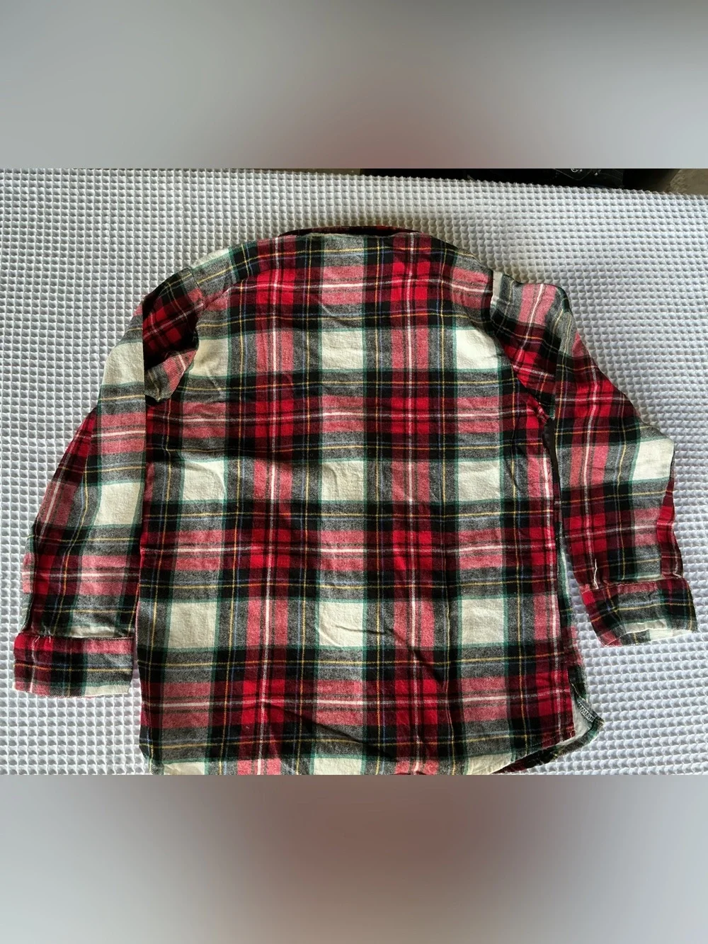 Old Navy Red and Cream Plaid Button-Down Shirt for Kids